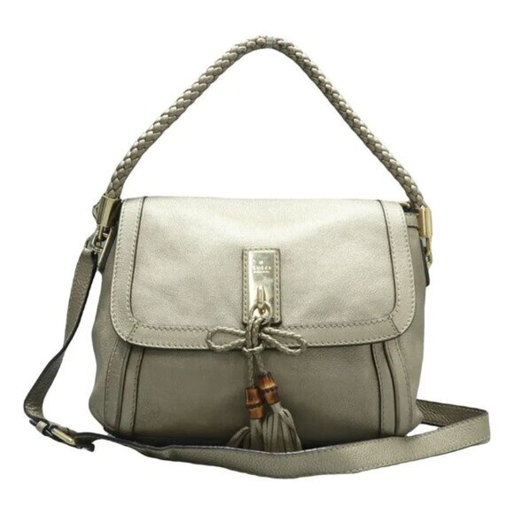 GUCCI Champagne Leather Satchel 339-061925 - Picture 1 of 12